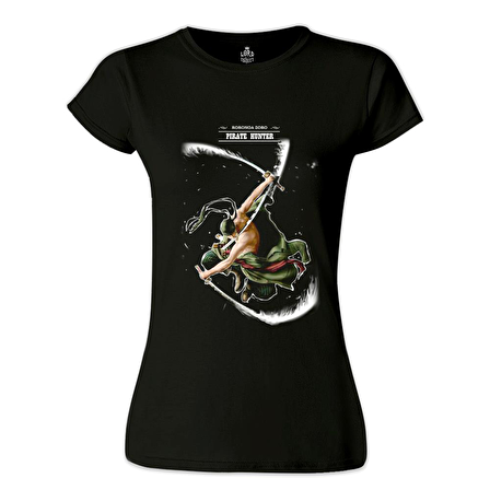 One Piece - Rononoa Hunter Siyah Bayan Tshirt