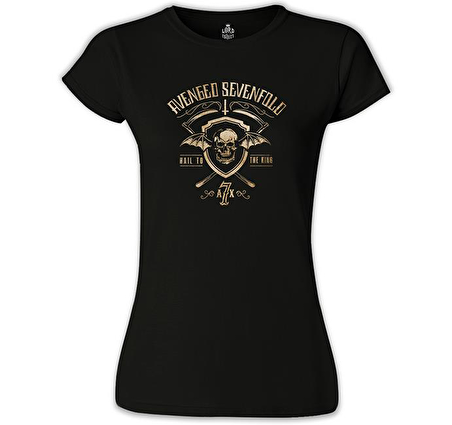 Avenged Sevenfold - Hail Logo Siyah Bayan Tshirt