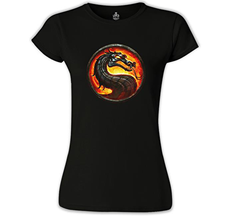 Mortal Combat Logo Siyah Bayan Tshirt