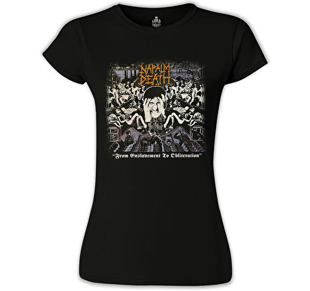 Napalm Death - From Enslavement Siyah Bayan Tshirt