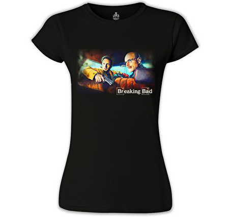 Breaking Bad - In the Car Siyah Kadın Tshirt