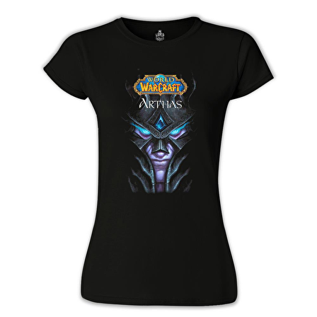 World Warcraft - Arthas Siyah Kadın Tshirt