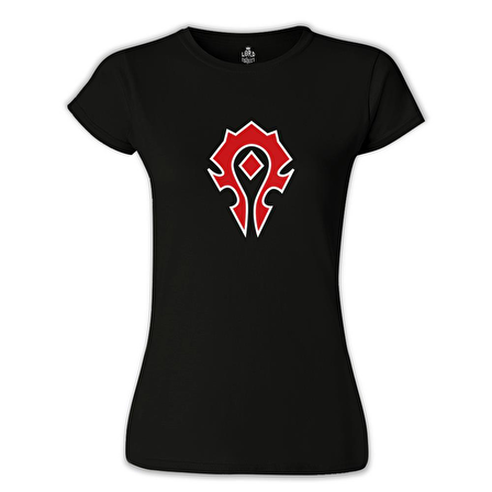 World Warcraft - Logo Siyah Kadın Tshirt