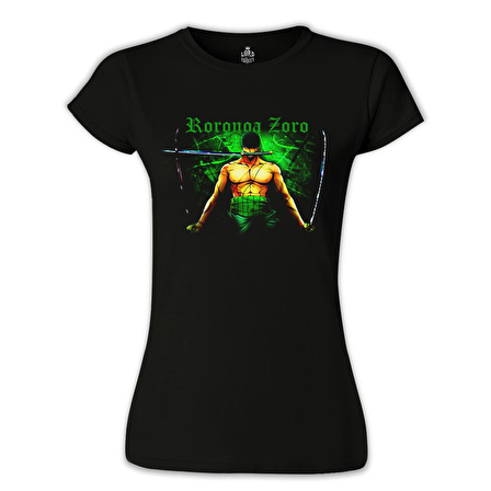 One Piece - Zoro Siyah Bayan Tshirt