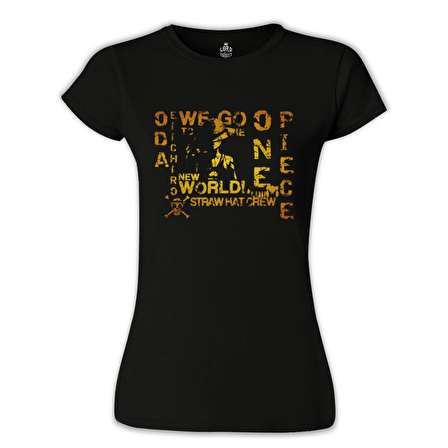 One Piece - Straw Hat Siyah Bayan Tshirt