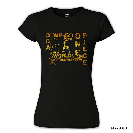 One Piece - Straw Hat Siyah Bayan Tshirt