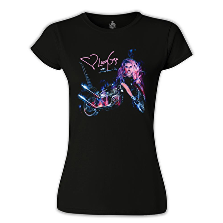 Lady Gaga - Motorcycle Siyah Bayan Tshirt