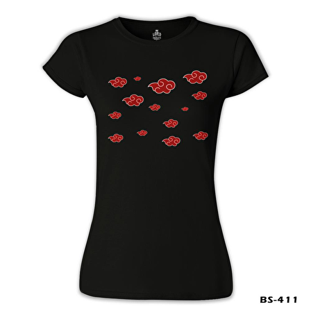 Naruto - Akatsuki Siyah Kadın Tshirt
