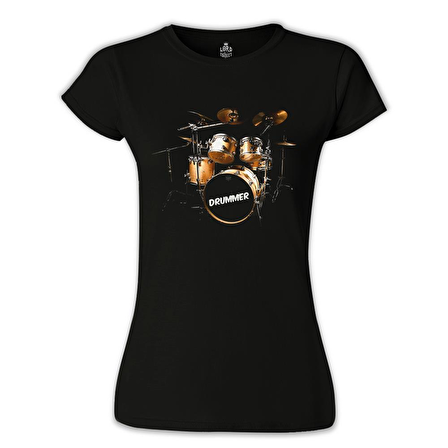 Drummer Siyah Bayan Tshirt