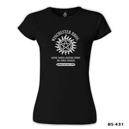 Supernatural - Winchester Bros. Siyah Bayan Tshirt