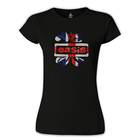 Oasis Logo Siyah Bayan Tshirt