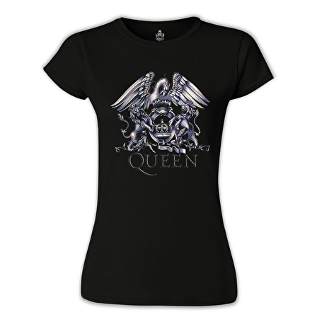Queen Logo Siyah Bayan Tshirt