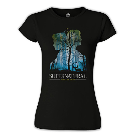 Supernatural - Impala Siyah Bayan Tshirt