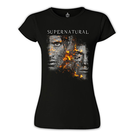 Supernatural - Winchester Siyah Bayan Tshirt
