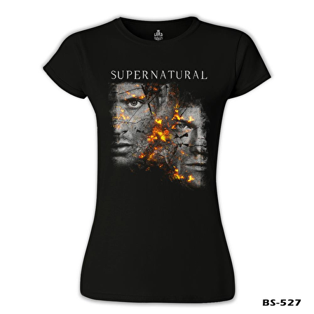 Supernatural - Winchester Siyah Bayan Tshirt