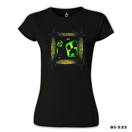 Minecraft 5 Siyah Bayan Tshirt