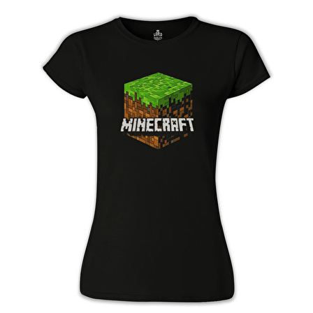 Minecraft - Cube Siyah Bayan Tshirt