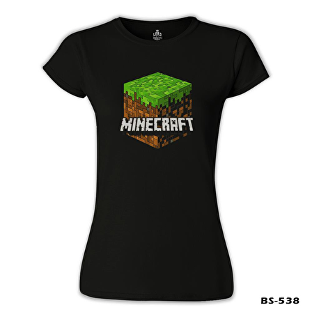Minecraft - Cube Siyah Bayan Tshirt