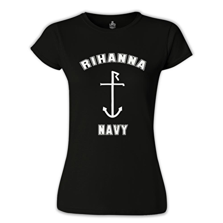 Rihanna Navy Siyah Bayan Tshirt