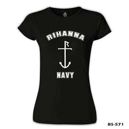 Rihanna Navy Siyah Bayan Tshirt