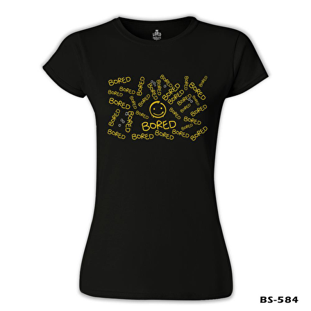 Sherlock - Bored Siyah Bayan Tshirt