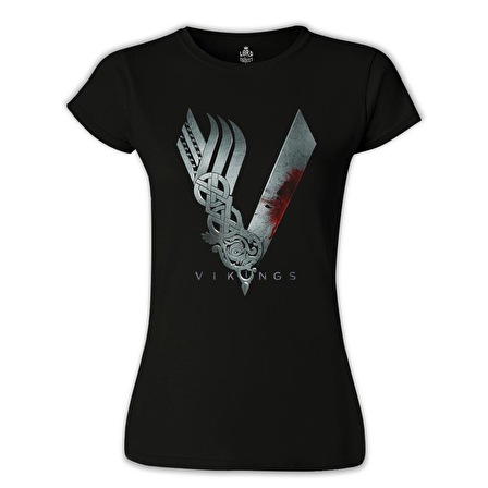 Vikings Siyah Bayan Tshirt