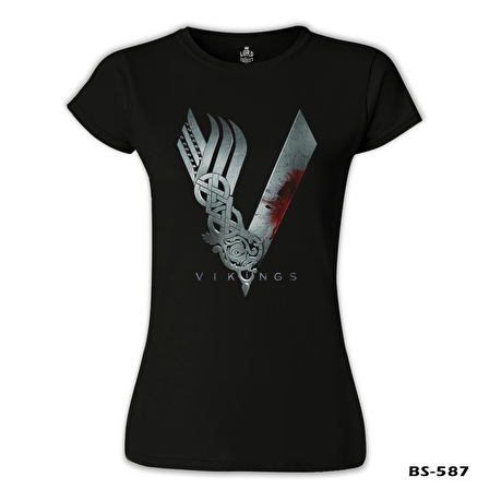 Vikings Siyah Bayan Tshirt