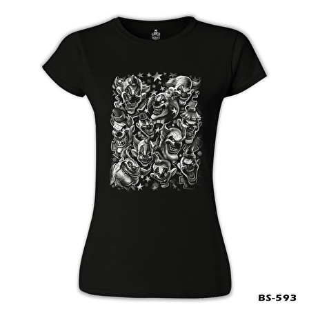 Clown Siyah Bayan Tshirt