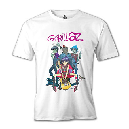 Gorillaz - Band Beyaz Erkek Tshirt