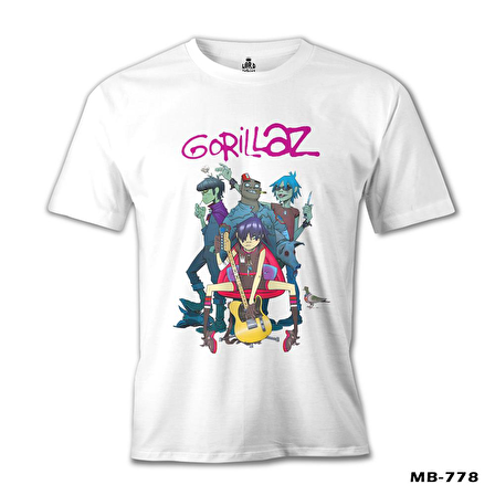 Gorillaz - Band Beyaz Erkek Tshirt