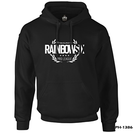 Rainbow Six - Pro Siyah Erkek Fermuarsız Kapşonlu