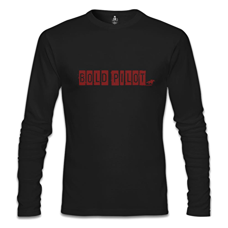 Bold Pilot Siyah Erkek Sweatshirt