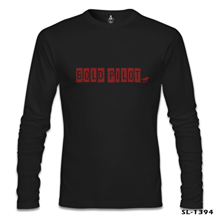 Bold Pilot Siyah Erkek Sweatshirt
