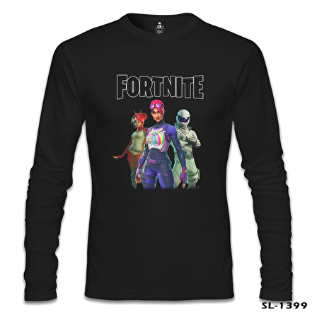 Fortnite - Maps Siyah Erkek Sweatshirt