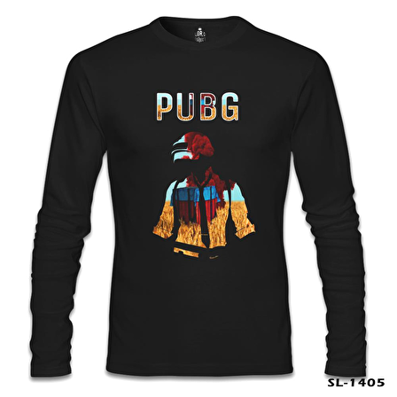 PUBG - Red Storm Siyah Erkek Sweatshirt