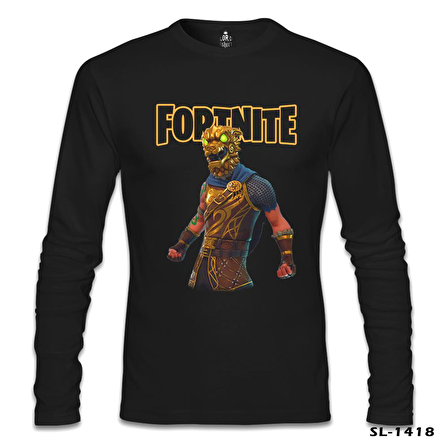 Fortnite - Battle Hound Siyah Erkek Sweatshirt