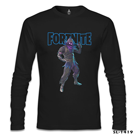 Fortnite - Raven Siyah Erkek Sweatshirt