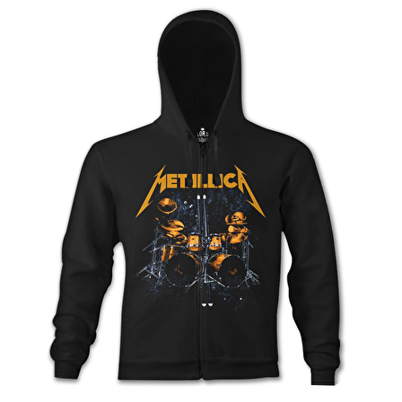 Metallica - Sticks Siyah Erkek Kapşonlu