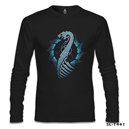 Vikings - Moon Hunter Siyah Erkek Sweatshirt