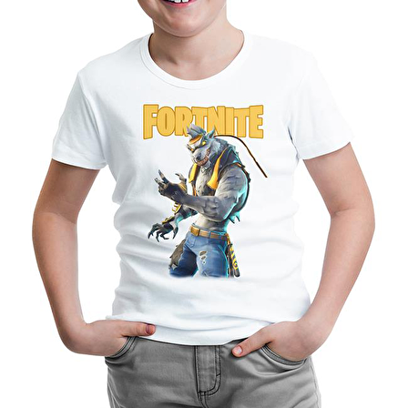 Fortnite - Wolf Beyaz Çocuk Tshirt
