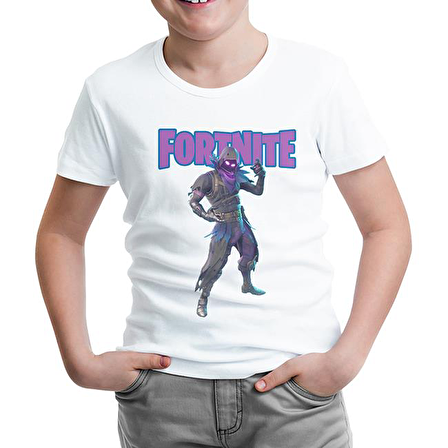 Fortnite - Raven Beyaz Çocuk Tshirt