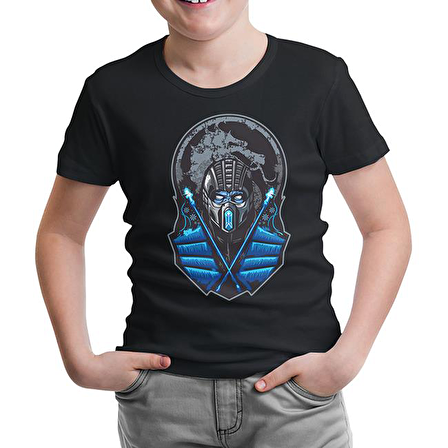 Mortal Combat - Sub Zero Siyah Çocuk Tshirt