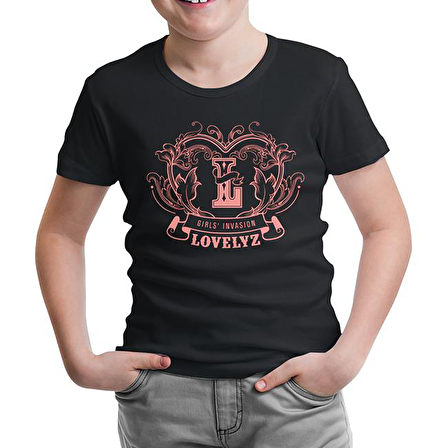 Lovelyz - Logo Siyah Çocuk Tshirt