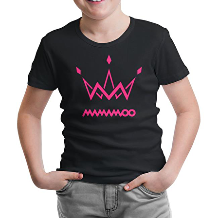 Mamamoo - Logo Crown Siyah Çocuk Tshirt