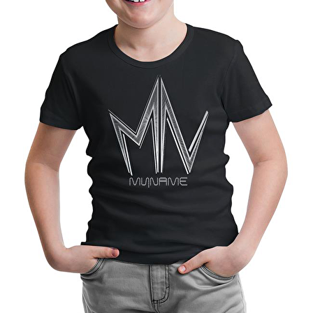 MyName - Logo Siyah Çocuk Tshirt