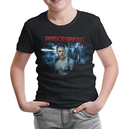 Prison Break - Night Break Siyah Çocuk Tshirt