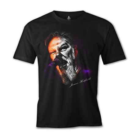 Metallica - James Microphone Siyah Erkek Tshirt