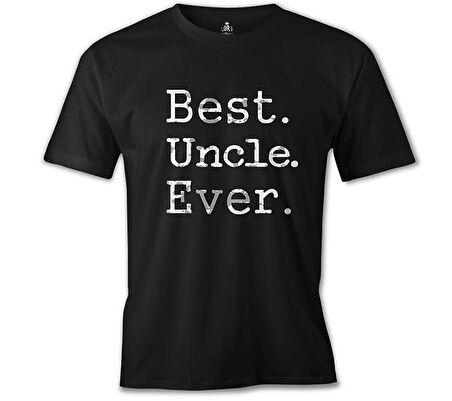 Best Uncle Ever Siyah Erkek Tshirt