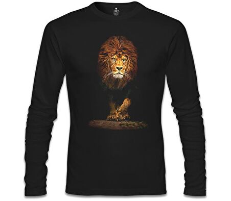 Aslan 1 Siyah Erkek Sweatshirt