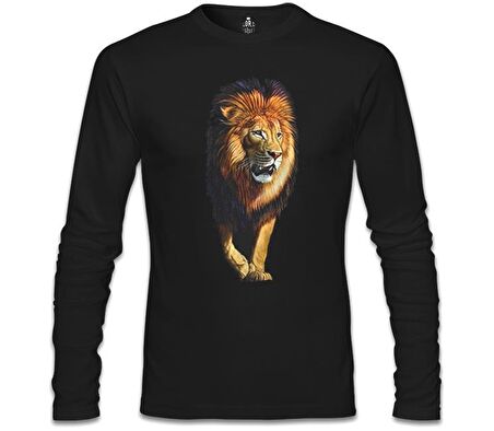 Aslan 2  Siyah Erkek Sweatshirt